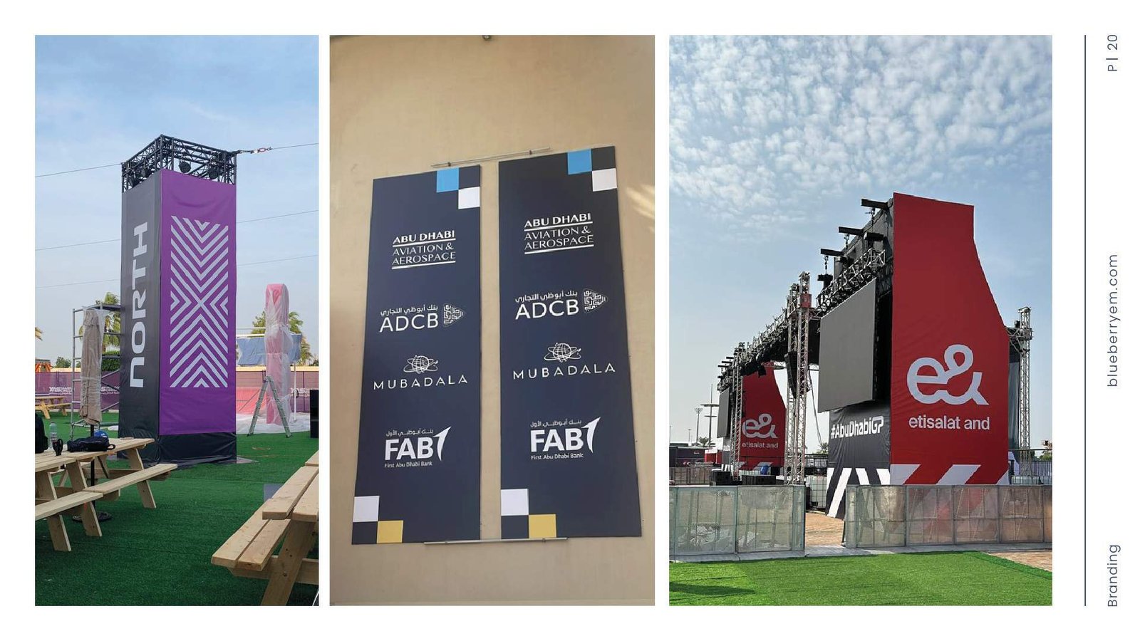 Large outdoor branding structures